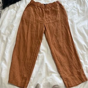 Quince Linen Pants in Terracotta